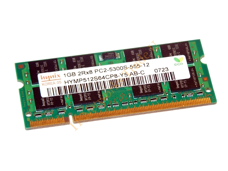 HYMP512S64CP8-Y5-C Hynix 1GB DDR2-667MHz PC2-5300 non-ECC Unbuffered CL5 200-Pin SoDimm Dual Rank Memory Module Laptop Memory