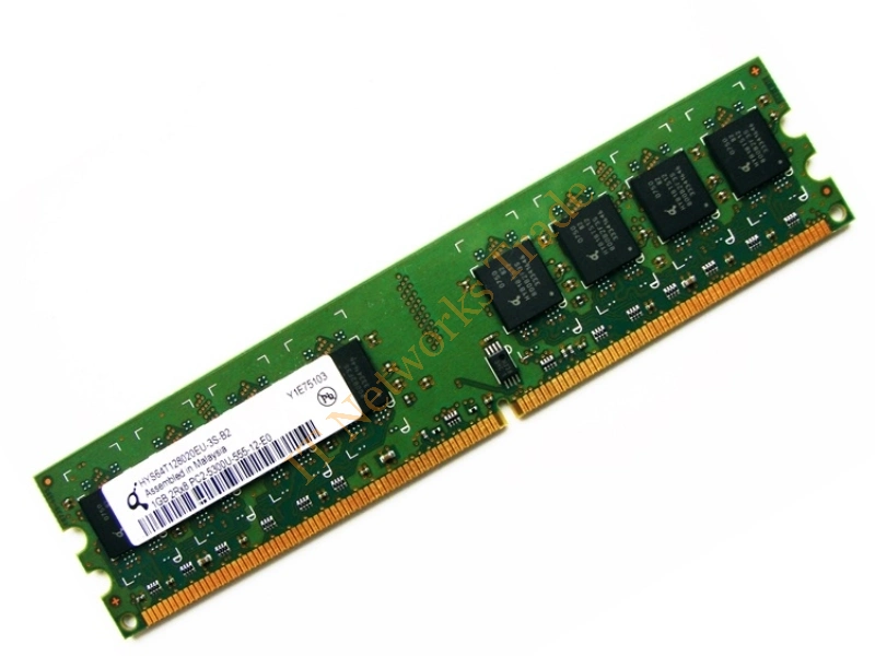 HYS64T128020HU-2.5-B Qimonda 1GB DDR2-800MHz PC2-6400 non-ECC Unbuffered CL6 240-Pin DIMM Single Rank Memory Module Desktop Memory