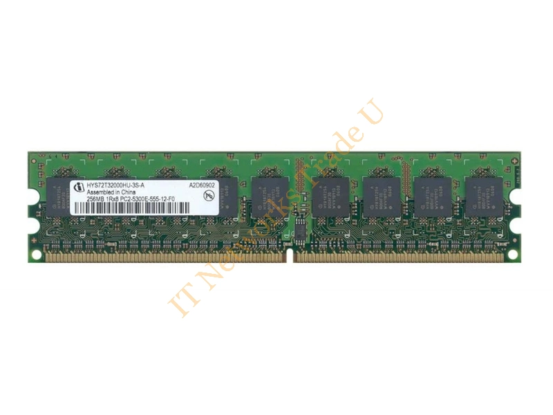 HYS64T32001HU-3S-A Qimonda 256MB DDR2-667MHz PC2-5300 ECC Unbuffered CL5 240-Pin DIMM Single Rank Memory Module Server Memory