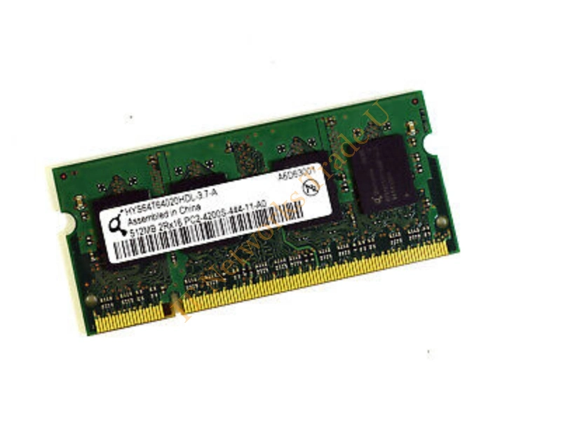 HYS64T64020HDL-3S-B Qimonda 512MB DDR2-667MHz PC2-5300 non-ECC Unbuffered CL5 200-Pin SoDimm 1.8V Dual Rank Memory Module Laptop Memory