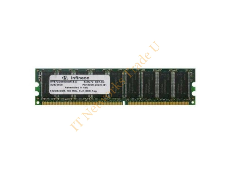 HYS72D64000GR-8-A Infineon 512MB DDR-200MHz PC1600 ECC Registered CL2 184-Pin DIMM Memory Module Server Memory