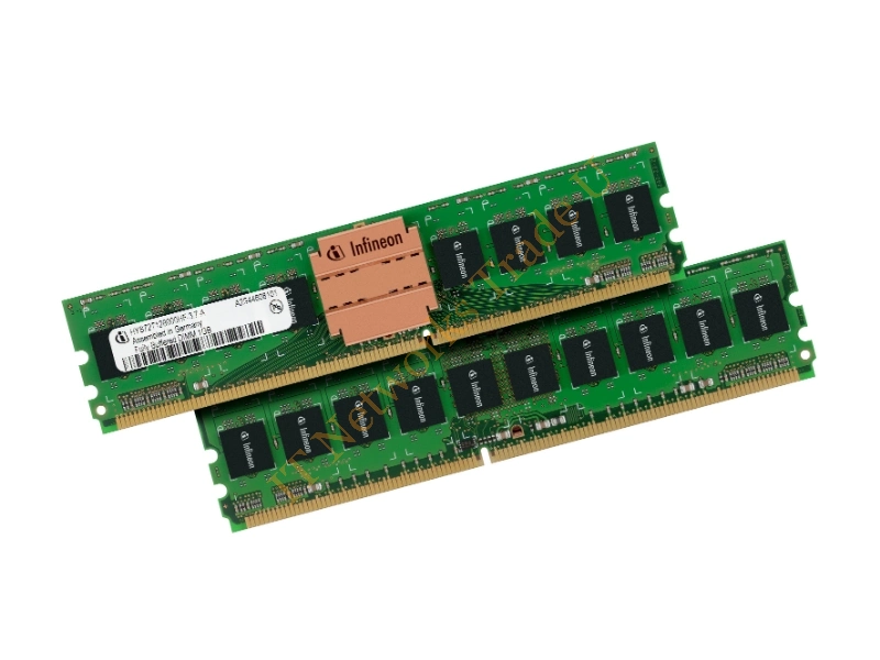 HYS72T128000HF-3-A Infineon 1GB DDR2-667MHz PC2-5300 ECC Fully Buffered CL5 240-Pin DIMM Single Rank Memory Module Server Memory