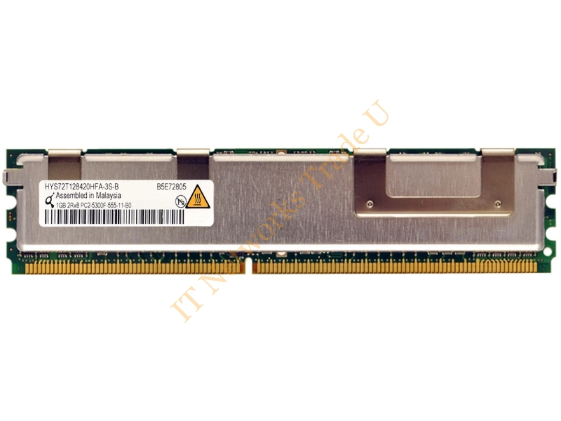 HYS72T128920EFA-3S-B Qimonda 1GB DDR2-667MHz PC2-5300 ECC Fully Buffered CL5 240-Pin DIMM Dual Rank Memory Module Server Memory