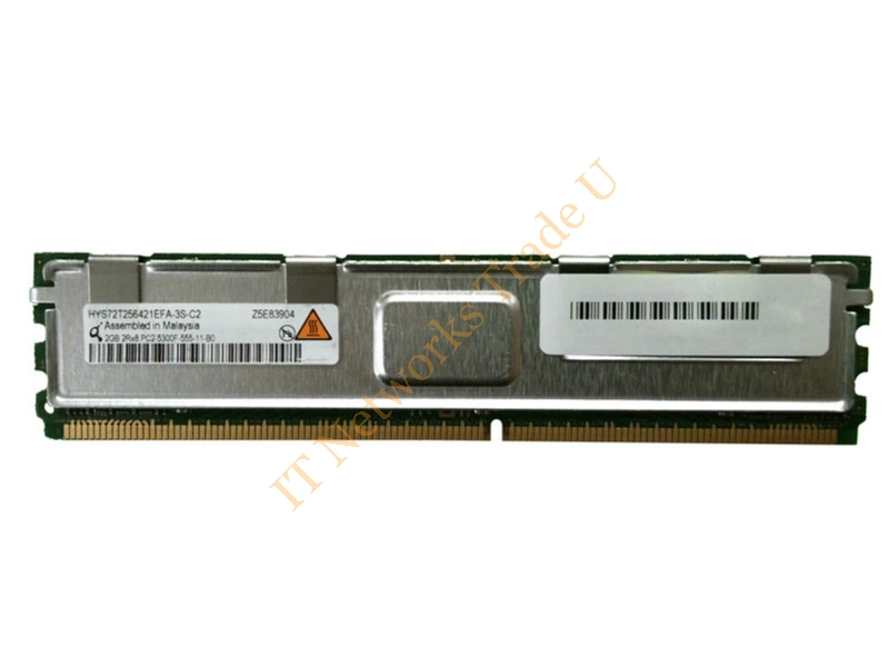 HYS72T256521ELA-3S-C2 Qimonda 2GB DDR2-667MHz PC2-5300 ECC Fully Buffered CL5 240-Pin DIMM Dual Rank Memory Module Server Memory