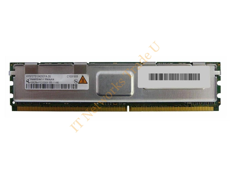 HYS72T512522HFN-3S-A Qimonda 4GB DDR2-667MHz PC2-5300 ECC Fully Buffered CL5 240-Pin DIMM Dual Rank Memory Module Server Memory