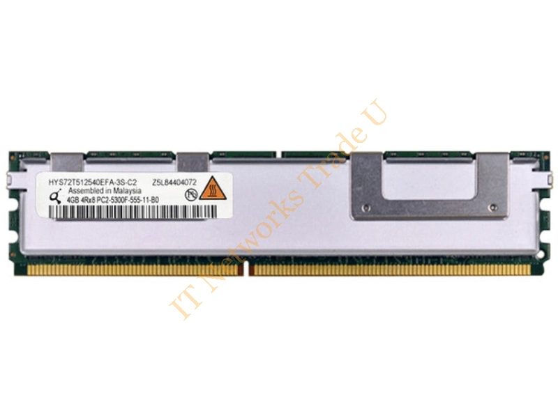 HYS72T512540EFD-3S-C Infineon 4GB DDR2-667MHz PC2-5300 ECC Fully Buffered CL5 240-Pin DIMM Quad Rank Memory Module Server Memory
