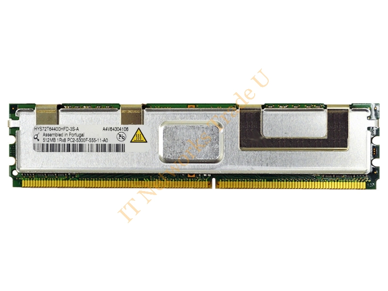 HYS72T64400HFD-3S-B2 Infineon 512MB DDR2-667MHz PC2-5300 ECC Fully Buffered CL5 240-Pin DIMM Single Rank Memory Module Server Memory
