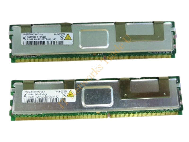 HYS72T64400HFD-3S Qimonda 512MB DDR2-667MHz PC2-5300 ECC Fully Buffered CL5 240-Pin DIMM Single Rank Memory Module Server Memory