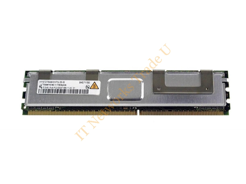 HYS72T64400HFN-3S-B Qimonda 512MB DDR2-667MHz PC2-5300 ECC Fully Buffered CL5 240-Pin DIMM Single Rank Memory Module Server Memory