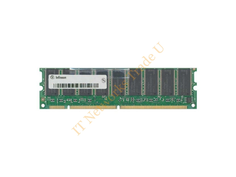 HYS72V16300GU-7.5-C2 Infineon 128MB 133MHz PC133 ECC Unbuffered CL3 168-Pin DIMM Memory Module Server Memory