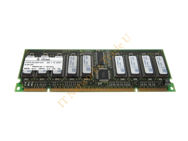 HYS72V32120WR-8-B-06 Infineon 256MB 100MHz PC100 ECC Registered CL2 168-Pin DIMM Memory Module Server Memory