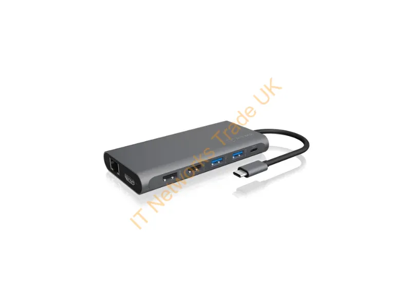 IB-DK4050-CPD - ICY BOX IB-DK4050-CPD Wired USB 3.2 Gen 1 (3.1 Gen 1) Type-C Anthracite