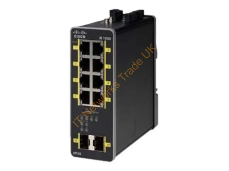 IE-1000-8P2S-LM - Cisco Ie-1000-8P2S-Lm, Managed Gigabit Ethernet (10/100/1000) Power Over Ethernet (Poe) Black