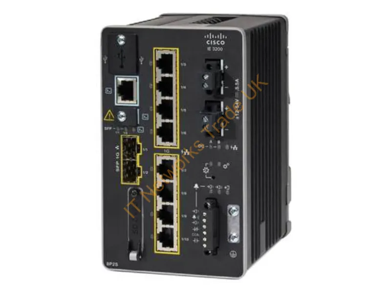 IE-3200-8P2S-E Cisco Catalyst IE3200 8-Port x 10/100/1000Base-T RJ-45 PoE+ Gigabit Ethernet Rugged Network Switch