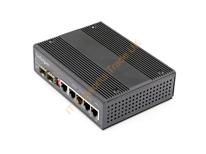 IES1G52UP12V - Startech.Com Ies1G52Up12V Network Switch Unmanaged Gigabit Ethernet (10/100/1000) Power Over Ethernet (Poe) Black