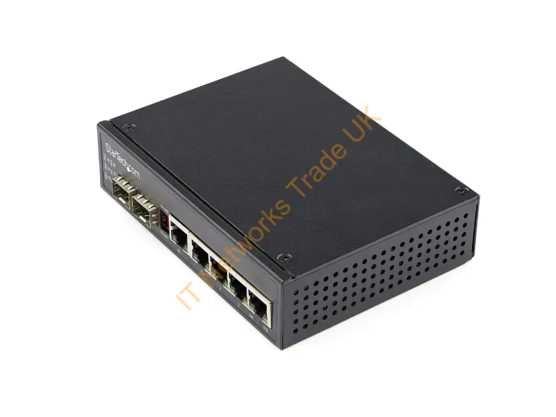 IES1G52UPDIN - Startech.Com Ies1G52Updin Network Switch Unmanaged Gigabit Ethernet (10/100/1000) Power Over Ethernet (Poe) Black