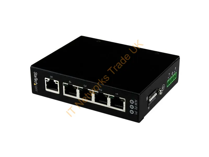 IES51000 - StarTech.com 5 Port Unmanaged Industrial Gigabit Ethernet Switch DIN Rail / Wall-Mountable Network Switch
