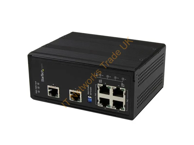 IES61002POE StarTech 6-Port Unmanaged Fast Ethernet Switch with PoE+ Network Switch