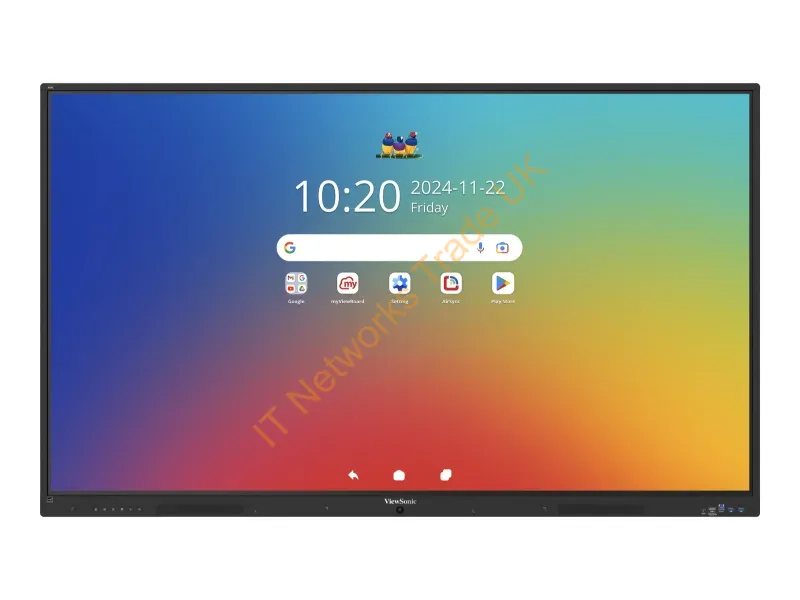 IFP7535-1-1C - Viewsonic IFP 75IN 4K ANDROID 16 EDLA 64 interactive whiteboard 190.5 cm (75") 3840 x 2160 pixels Touchscreen