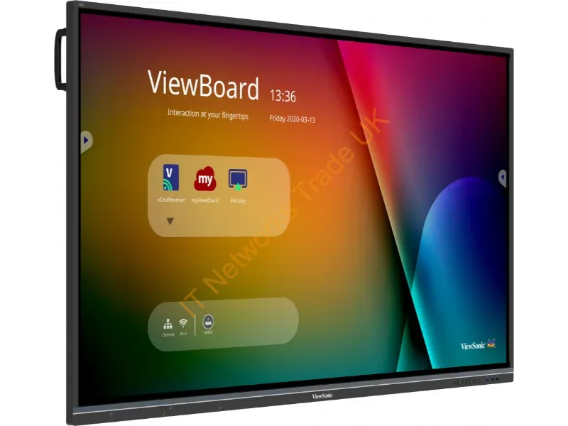 IFP7550-3 - Viewsonic IFP7550-3 interactive whiteboard 190.5 cm (75") 3840 x 2160 pixels Touchscreen Black HDMI