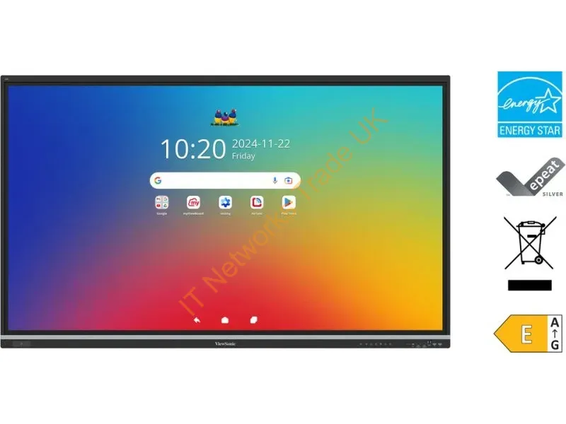 IFP7551 - Viewsonic Ifp7551 Display Interactive Whiteboard 75" 3840 X 2160 Pixels Touchscreen Black