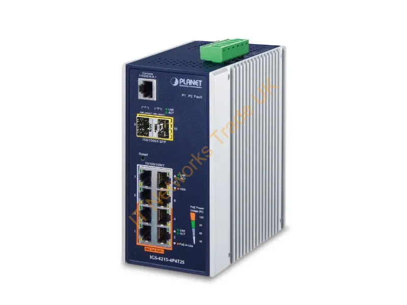 IGS-4215-4P4T2S - Planet IGS-4215-4P4T2S Managed network switch L2 Gigabit Ethernet (10/100/1000) Power over Ethernet (PoE) Black network switch