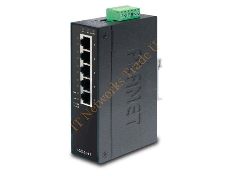 IGS-501T - Planet IGS-501T Unmanaged network switch Gigabit Ethernet (10/100/1000) Black network switch