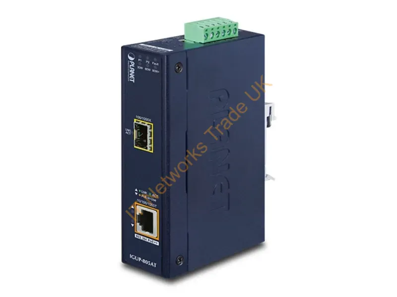 IGUP-805AT - Strategic Sourcing Planet Igup-805At Industrial 1-Port 100/1000X Sfp To 1-Port 10/100/1000T 802.3Bt Poe++ Media Converter