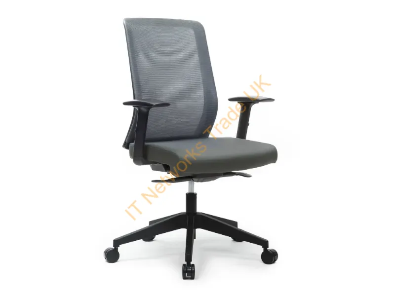 IKU-B-M2H-IRON-S1BB - Hat Design Works Iku-B-M2H-Iron-S1Bb Office/Computer Chair Upholstered Seat Mesh Backrest