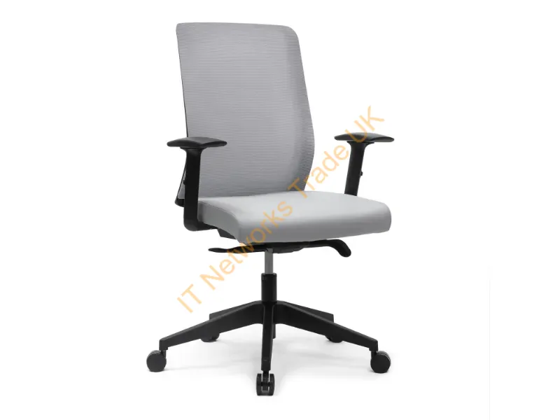 IKU-B-M3H-ALLOY-S1BB - Hat Design Works Iku-B-M3H-Alloy-S1Bb Office/Computer Chair Upholstered Seat Mesh Backrest