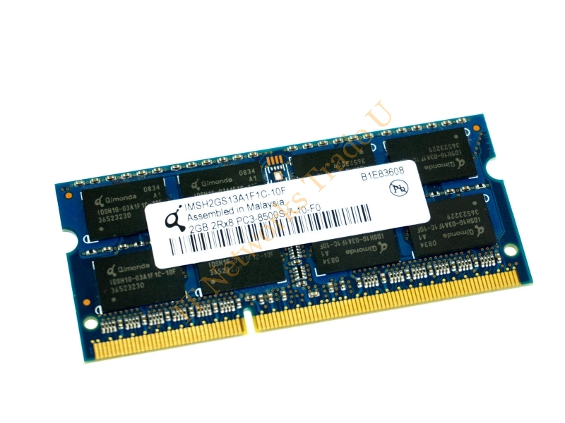 IMSH2GS13A1F1C-13J Qimonda 2GB DDR3-1333MHz PC3-10600 non-ECC Unbuffered CL9 204-Pin SoDimm Dual Rank Memory Module Laptop Memory