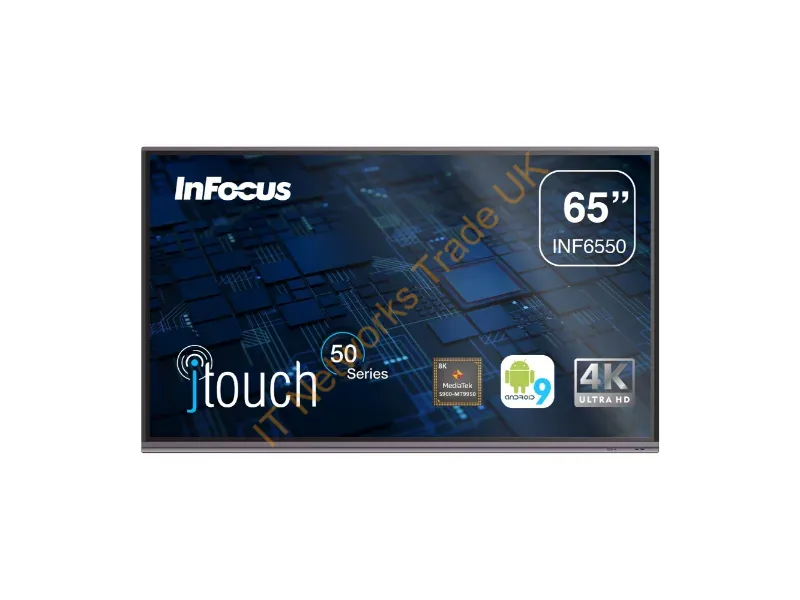 INF6550 - Infocus Inf6550 Interactive Whiteboard 65" 3840 X 2160 Pixels Touchscreen Black Hdmi