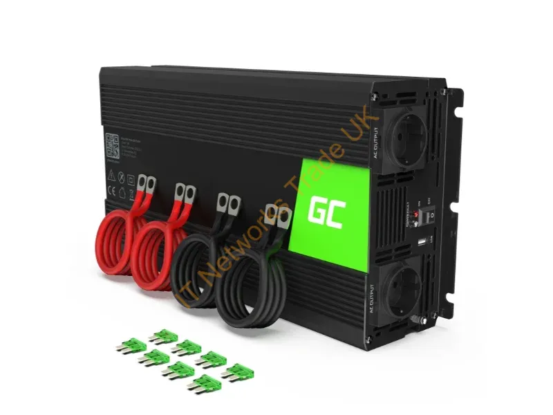 INV15 - Green Cell INV15 power adapter/inverter Auto 3000 W Black