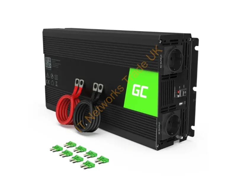 INV24 - Green Cell INV24 power adapter/inverter Auto 1500 W Black