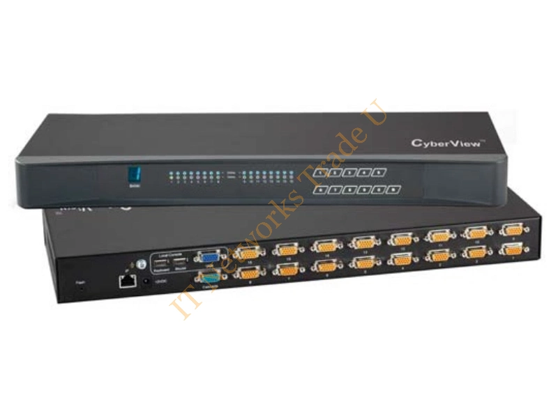 IP-1602W - Austin Hughes Electronics Ltd Combo DB-15 IP 16-Port 1U Black Network KVM Switch
