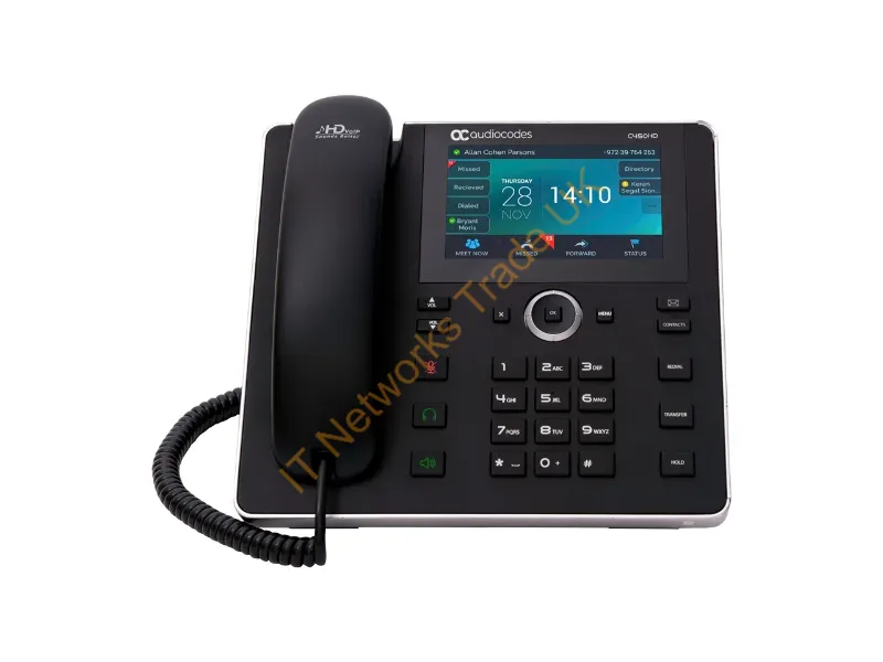 IPC450HDEPSG-BW - Audiocodes C450Hd Ip Phone Black 8 Lines Tft Wi-Fi