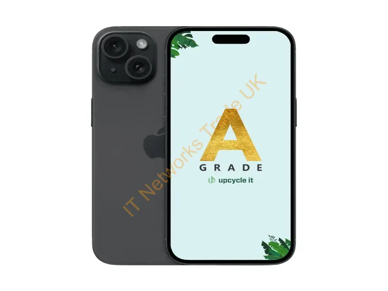 IPHONE15-128GB-A001 - Apple iPhone 15 (Refurbished) A 15.5 cm (6.1") Dual SIM iOS 17 5G USB Type-C 128 GB Black