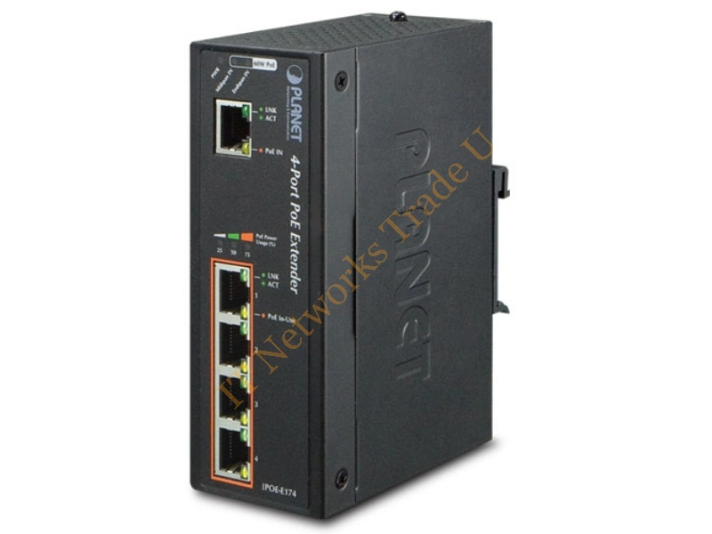 IPOE-E174 - Planet IPOE-E174 Fast Ethernet,Gigabit Ethernet 57V PoE adapter Network Adapters