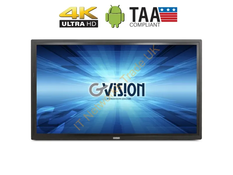IR55BI-O3-45I0D-1YEAR - Gvision Ir55Bi-O3-45I0D Digital Signage Flat Panel 55" Led Wi-Fi 450 Cd/M 4K Ultra Hd Black Touchscreen Built-In Processor