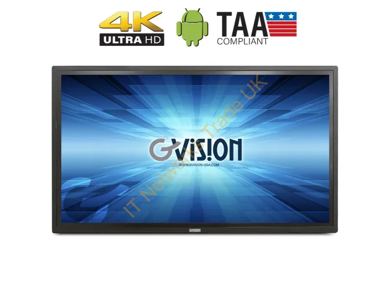 IR55BI-O3-45I0D - Gvision Ir55Bi-O3-45I0D Signage Display Digital Signage Flat Panel 55" Led 450 Cd/M 4K Ultra Hd Black Touchscreen Built-In Processor Android 8.0