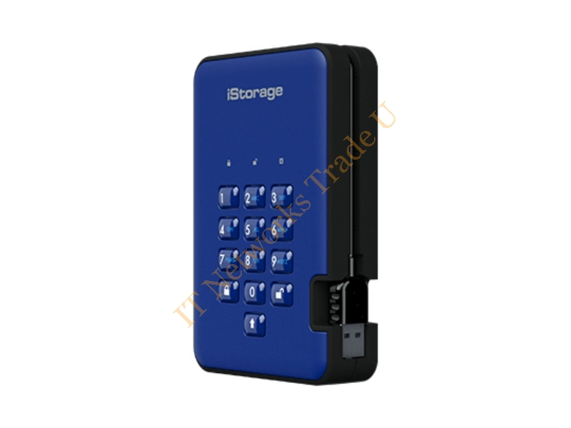IS-DA2-256-3000-BE - iStorage diskAshur 2 3000GB Blue external hard drive