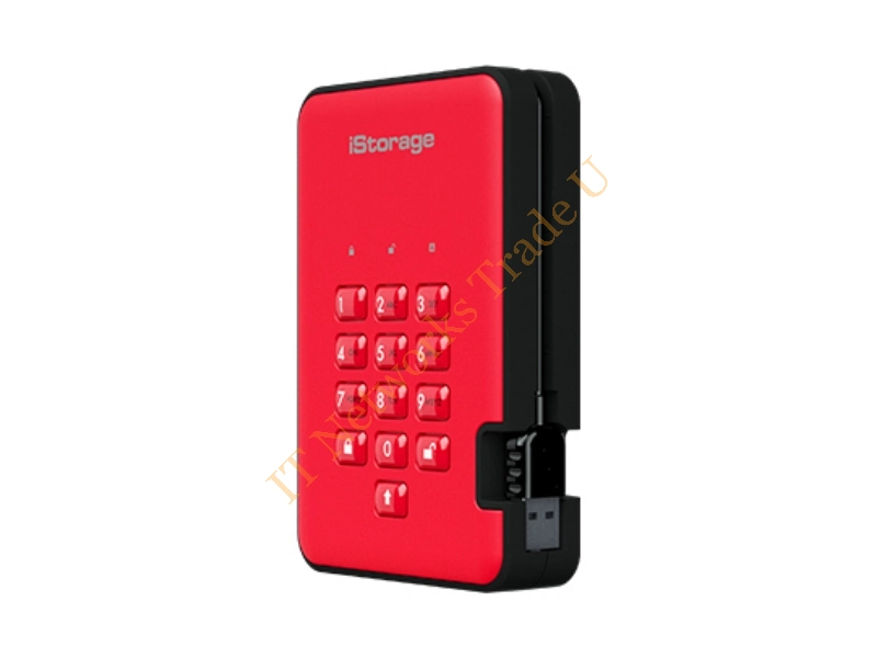 IS-DA2-256-5000-R - iStorage diskAshur 2 5000GB Red external hard drive