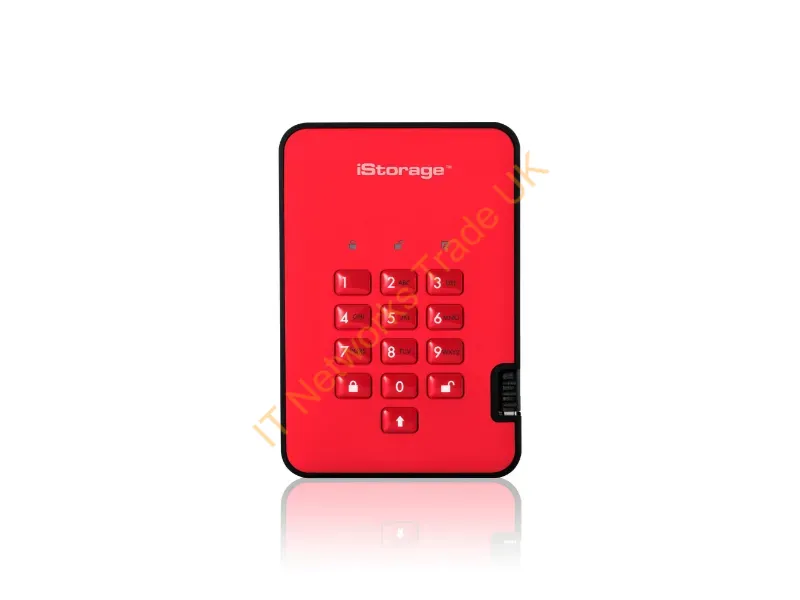 IS-DA2-256-SSD-256-R - iStorage diskAshur 2 256GB Red Solid State Drives