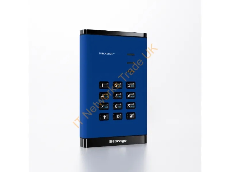 IS-DA3-256-2000-BE - Istorage Diskashur3 Hdd External Hard Drive 2 Tb 2.5" Usb Type-C 3.2 Gen 1 (3.1 Gen 1) Blue