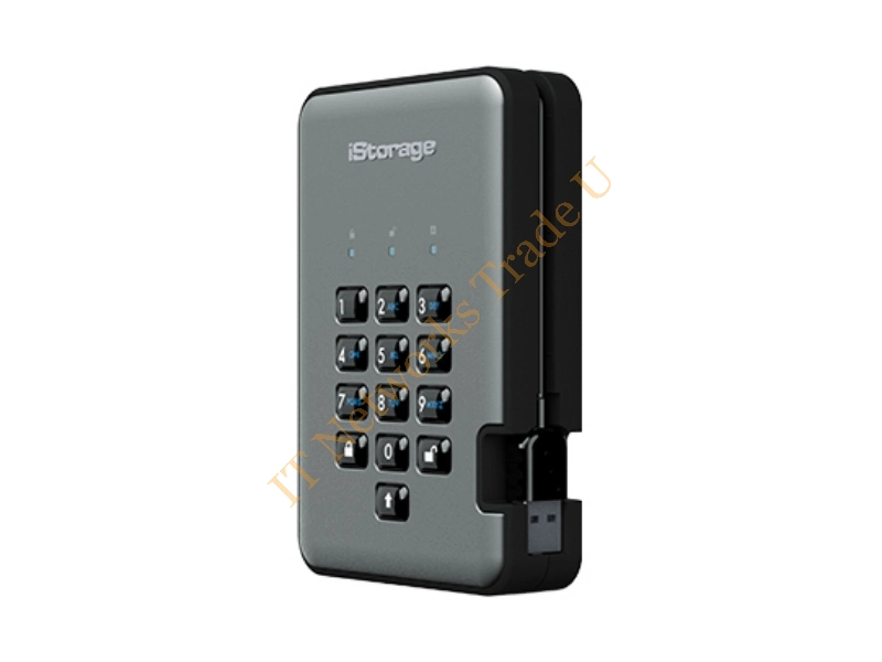 IS-DAP2-256-5000-C-G - iStorage diskAshur PRO2 5000GB Black, Graphite external hard drive