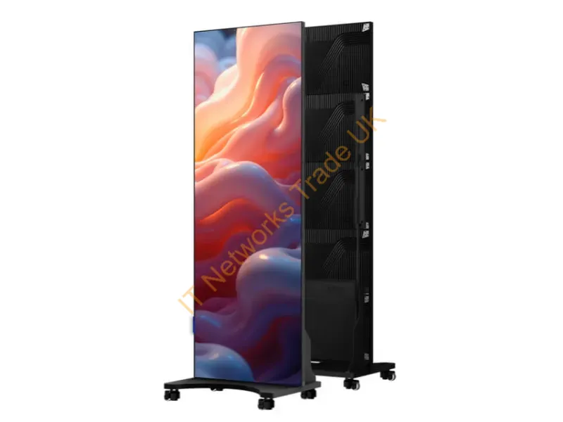 IS-KIOSK-COB-1.5 - Crimson Av Is-Kiosk-Cob-1.5 Signage Display Kiosk Design Led Wi-Fi 600 Cd/M Black