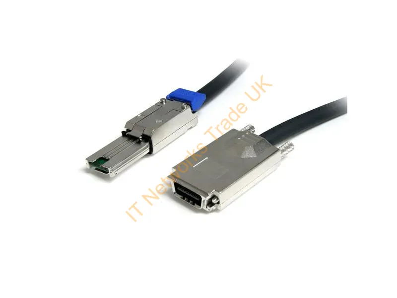StarTech.com 1m External Serial Attached SCSI SAS Cable SFF-8470 to SFF-8088