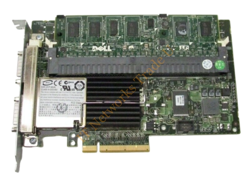 J155F Dell PERC 6/E Dual Channel PCI-Express SAS RAID Controller with 512MB Cache