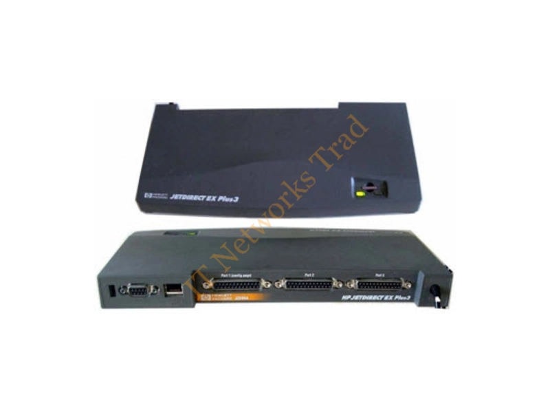 J2593A HP JetDirect EX Plus3 External Network Print Server Ethernet 3-Port 10Base-T RJ45 + BNC LAN Interface Module