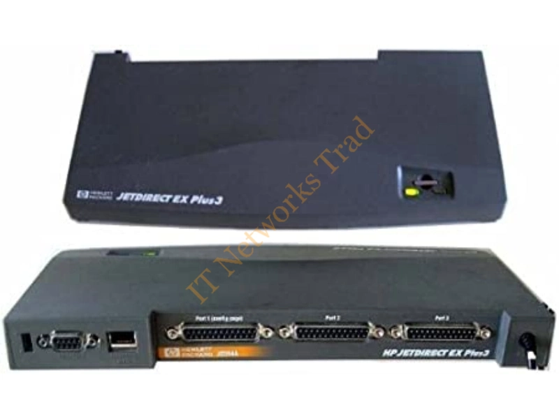 J2594A HP JetDirect EX Plus3 Token Ring + 10Base-T Ethernet (RJ-45/DB-9/3xDB-25) External Network Print Server